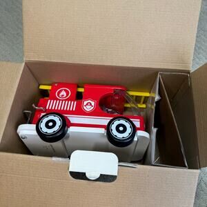 Pottery Barn Kids Wooden Fire Truck NEW